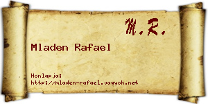 Mladen Rafael névjegykártya